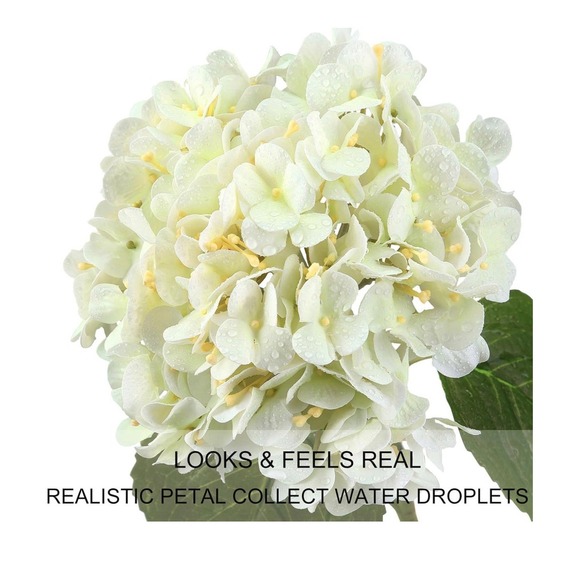 4pcs White Vintage Hydrangea Artificial Flowers - Picture 3 of 6